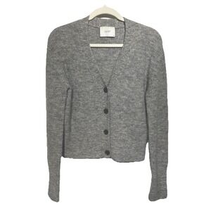 Just Female Rebelo Knit Cardigan Wool Alpaca‎ Blend Gray Women's Size Small
